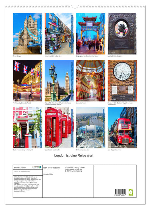 London ist eine Reise wert (CALVENDO Wandkalender 2026)