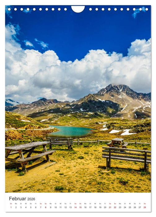 GEBIRGSPÄSSE Österreich - Schweiz - Italien (CALVENDO Wandkalender 2026)