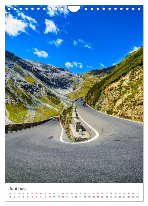 GEBIRGSPÄSSE Österreich - Schweiz - Italien (CALVENDO Wandkalender 2026)