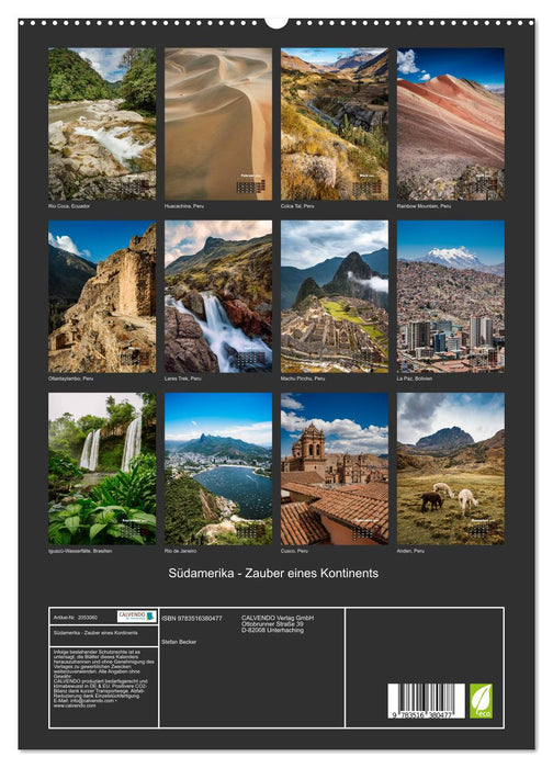 Südamerika - Zauber eines Kontinents (CALVENDO Premium Wandkalender 2026)