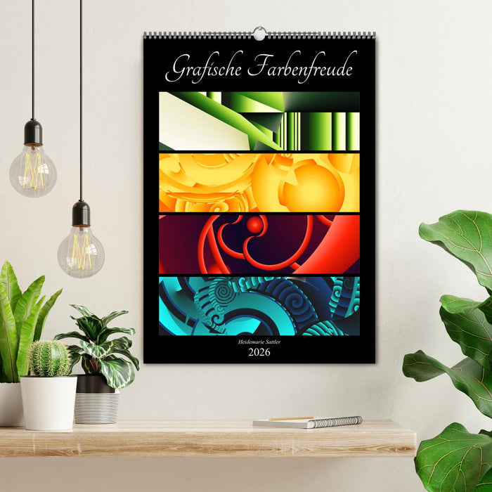 Grafische Farbenfreude (CALVENDO Wandkalender 2026)