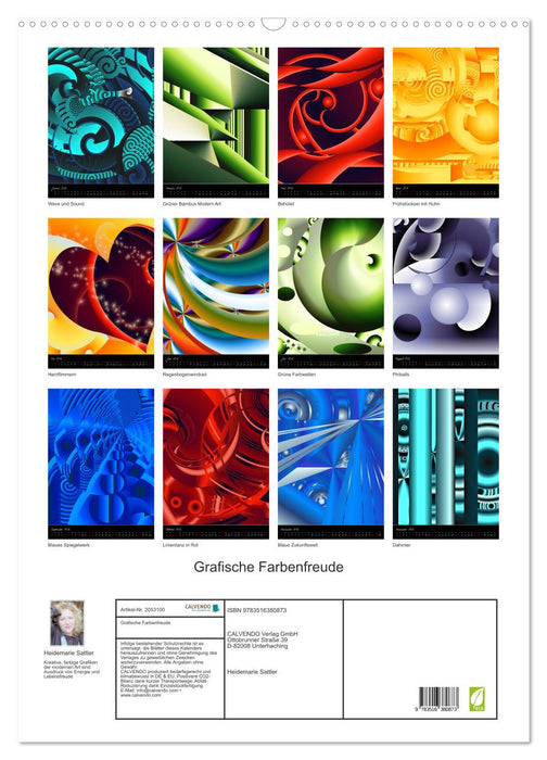 Grafische Farbenfreude (CALVENDO Wandkalender 2026)