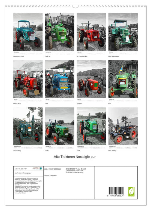 Alte Traktoren Nostalgie pur (CALVENDO Wandkalender 2026)