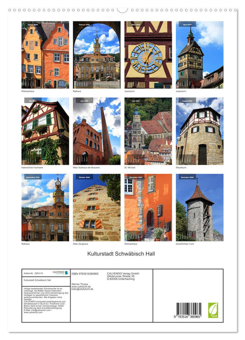 Kulturstadt Schwäbisch Hall (CALVENDO Premium Wandkalender 2026)