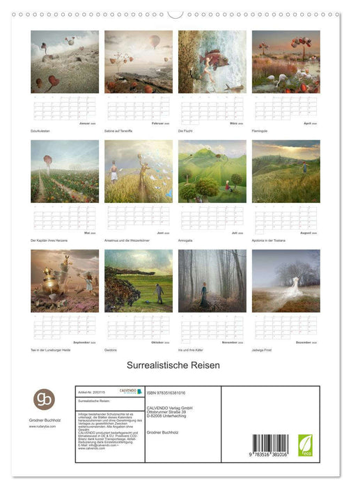 Surrealistische Reisen (CALVENDO Premium Wandkalender 2026)