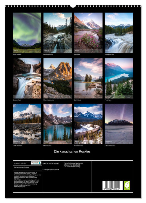 Die kanadischen Rockies (CALVENDO Premium Wandkalender 2026)