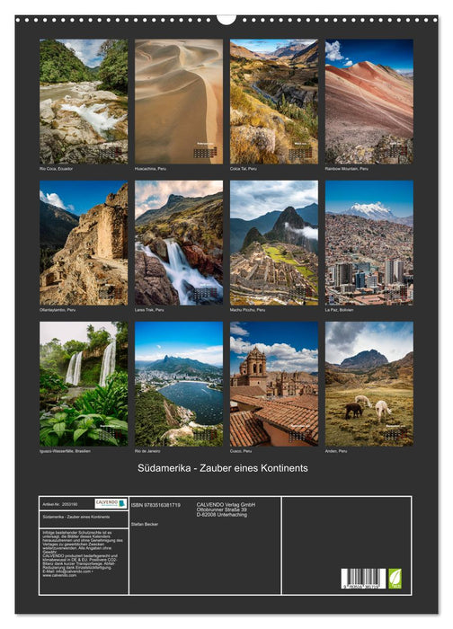 Südamerika - Zauber eines Kontinents (CALVENDO Wandkalender 2026)