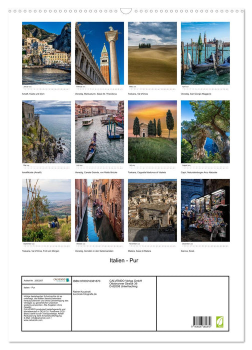 Italien - Pur (CALVENDO Wandkalender 2026)