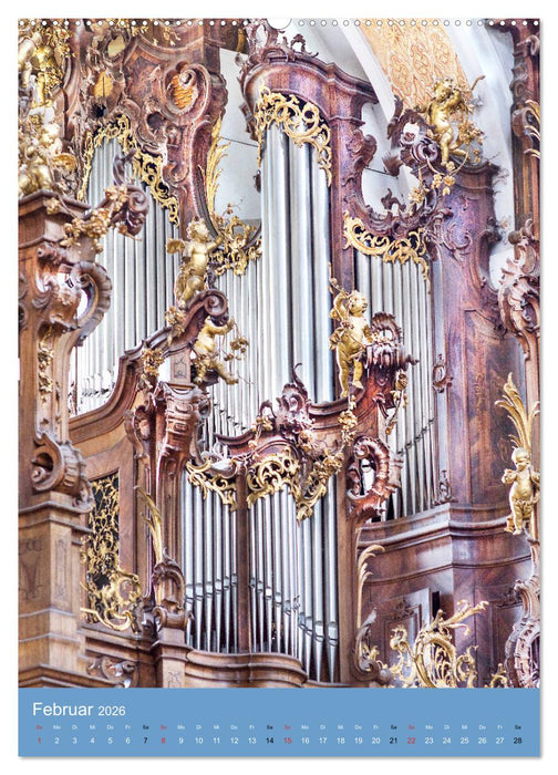 Barocke Orgeln in Su¨ddeutschland und Österreich (CALVENDO Wandkalender 2026)