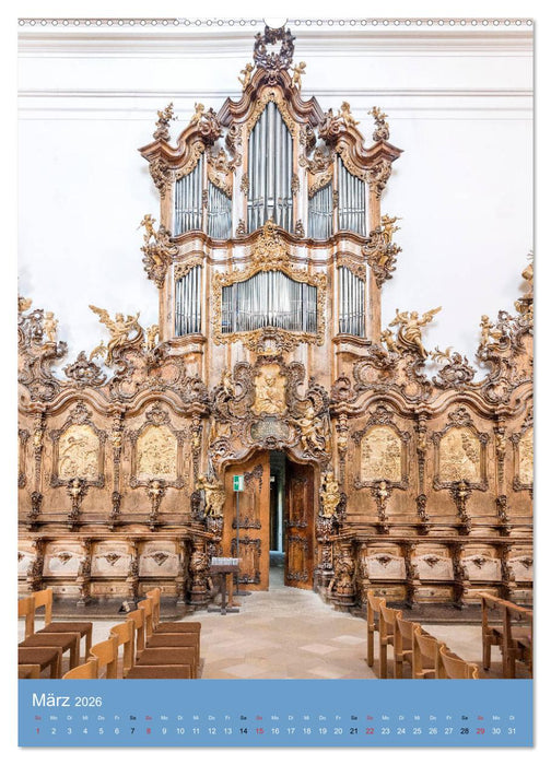 Barocke Orgeln in Su¨ddeutschland und Österreich (CALVENDO Wandkalender 2026)