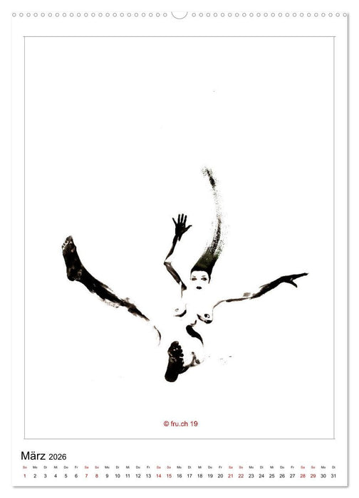 2 MODELS - ABOUT ME UND GABRIELA - Bodypainting Skizzen Zenga Fotografie (CALVENDO Wandkalender 2026)