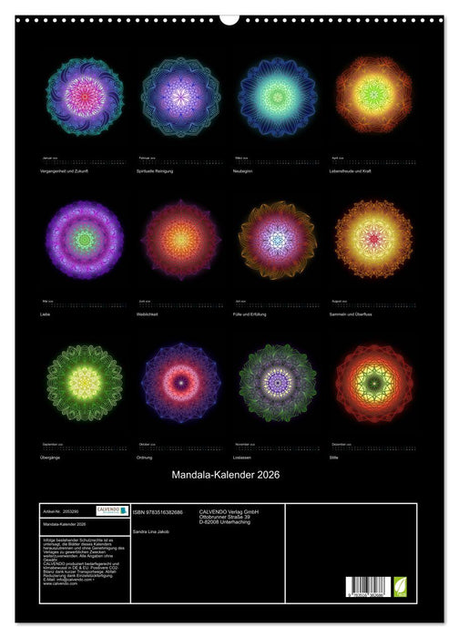 Mandala-Kalender 2026 (CALVENDO Wandkalender 2026)