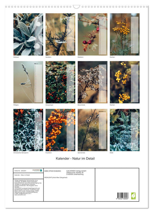 Kalender - Natur im Detail (CALVENDO Wandkalender 2026)