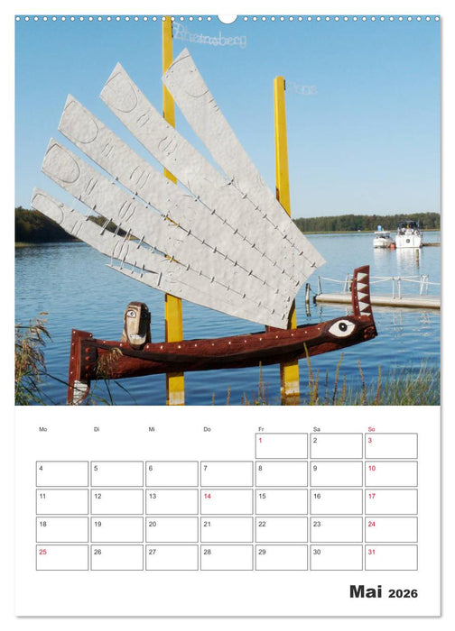 Rheinsberg mit Hafendorf (CALVENDO Wandkalender 2026)