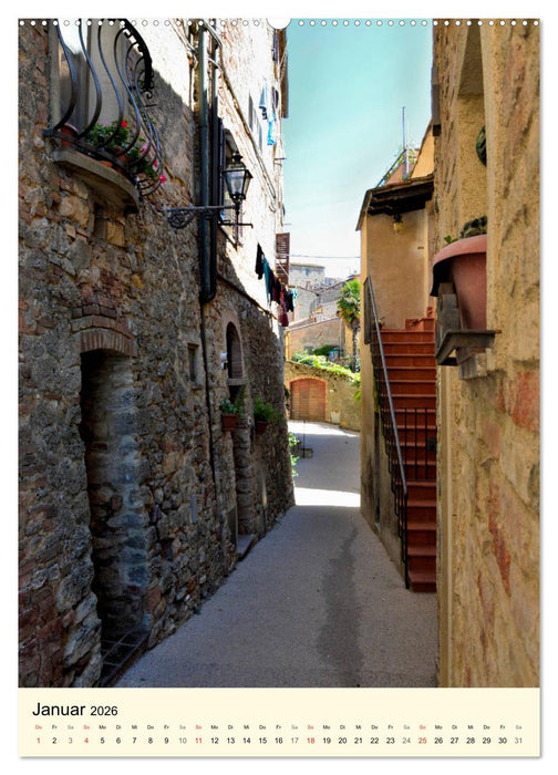 Toskana - Unterwegs in Volterra (CALVENDO Premium Wandkalender 2026)