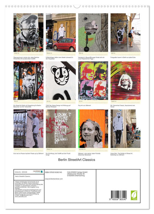 Berlin StreetArt Classics (CALVENDO Premium Wandkalender 2026)