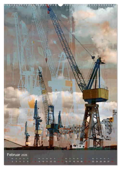 Hamburger HafenArt (CALVENDO Premium Wandkalender 2026)