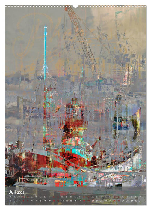 Hamburger HafenArt (CALVENDO Premium Wandkalender 2026)
