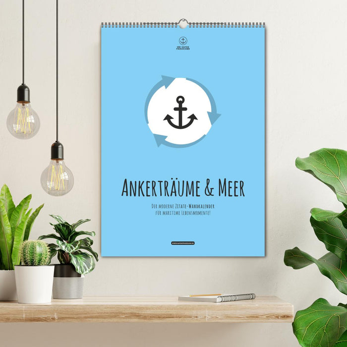 hafenprinzessin: Ankerträume & Meer - Der moderne Zitate-Wandkalender für maritime Lebensmomente! (CALVENDO Wandkalender 2026)