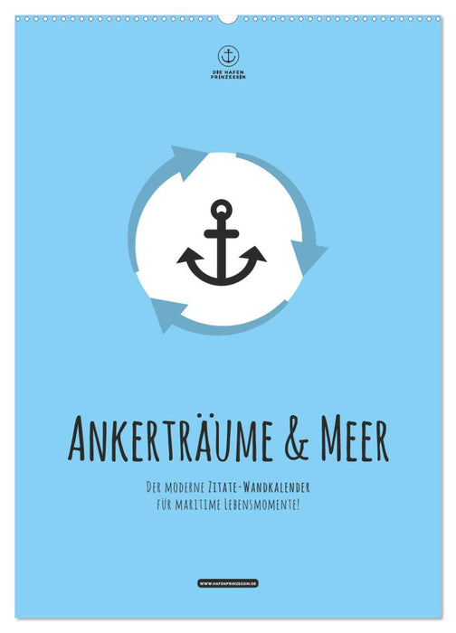 hafenprinzessin: Ankerträume & Meer - Der moderne Zitate-Wandkalender für maritime Lebensmomente! (CALVENDO Wandkalender 2026)