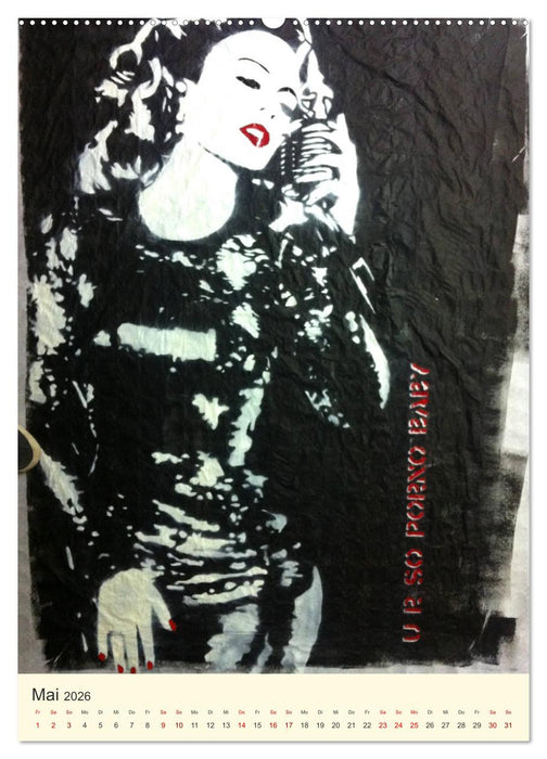 Famous Women in StreetArt (CALVENDO Premium Wandkalender 2026)