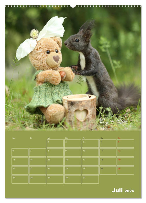 Eichhörnchen - Abenteuer mit Freund Teddy (CALVENDO Premium Wandkalender 2026)