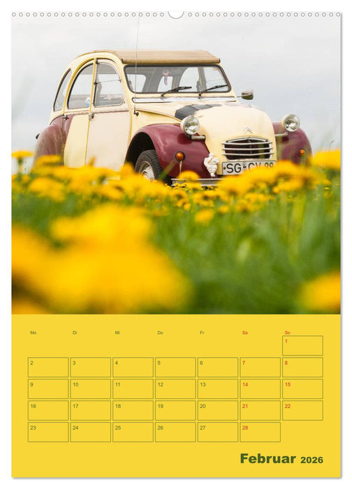Citroën 2 CV – Flower Power (CALVENDO Wandkalender 2026)