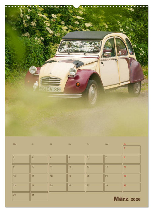 Citroën 2 CV – Flower Power (CALVENDO Wandkalender 2026)