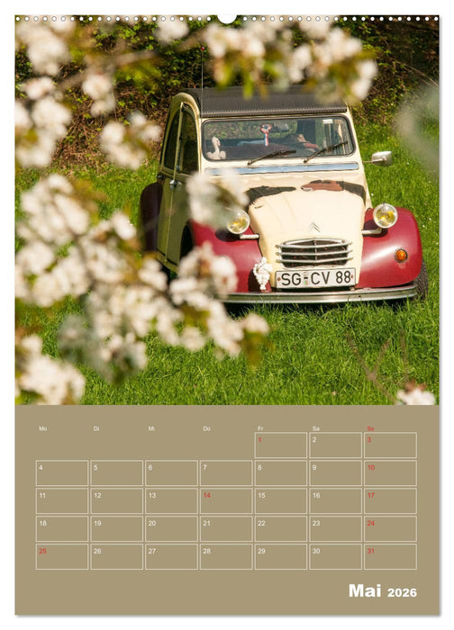 Citroën 2 CV – Flower Power (CALVENDO Wandkalender 2026)