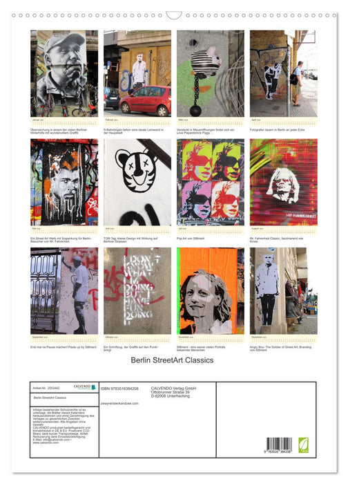 Berlin StreetArt Classics (CALVENDO Wandkalender 2026)