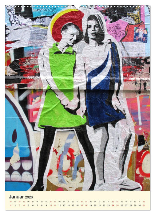 Flower Power in StreetArt (CALVENDO Wandkalender 2026)