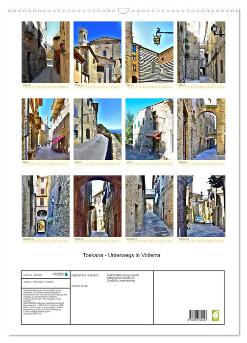 Toskana - Unterwegs in Volterra (CALVENDO Wandkalender 2026)