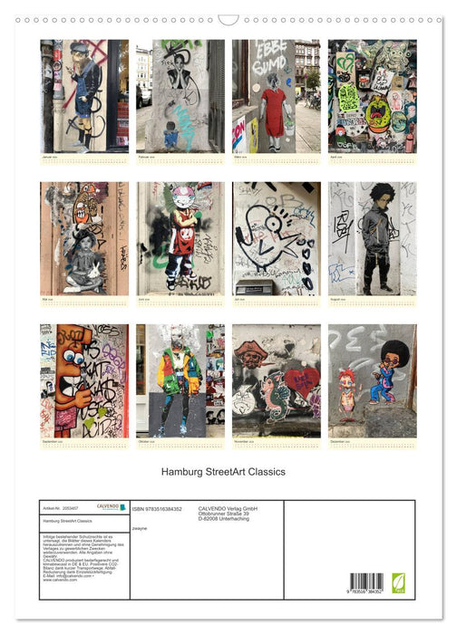 Hamburg StreetArt Classics (CALVENDO Wandkalender 2026)