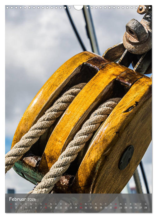 Maritime Details klassischer Yachten (CALVENDO Wandkalender 2026)