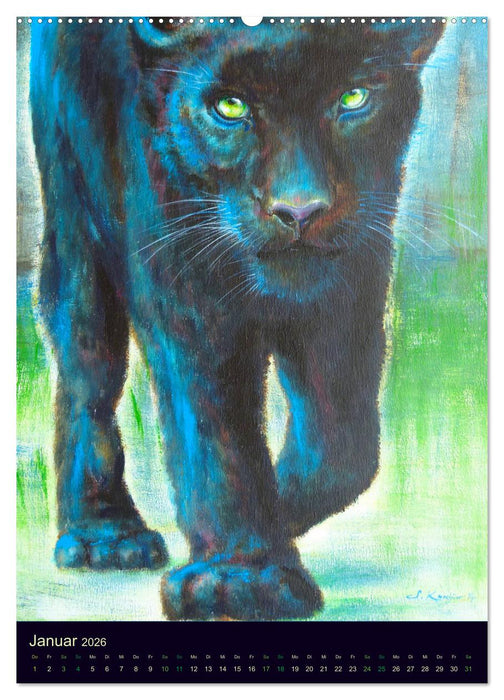 gemalte Tier-Persönlichkeiten (CALVENDO Premium Wandkalender 2026)