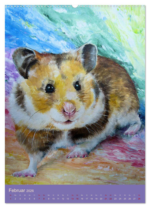 gemalte Tier-Persönlichkeiten (CALVENDO Premium Wandkalender 2026)