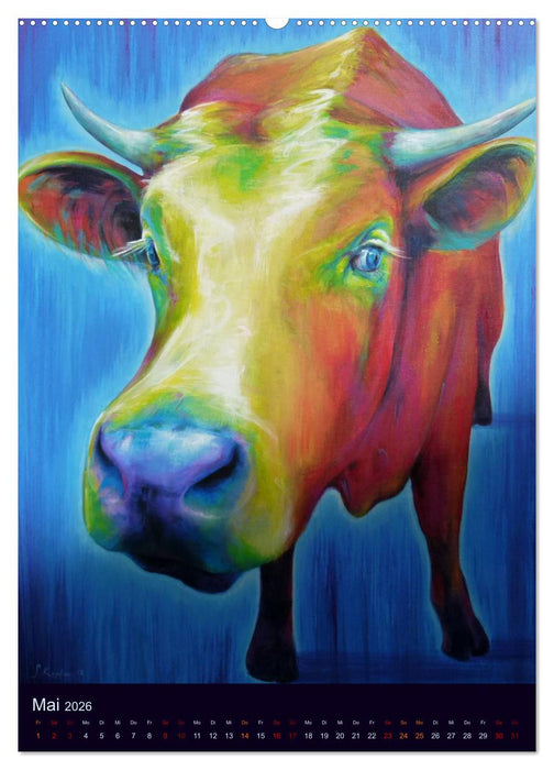 gemalte Tier-Persönlichkeiten (CALVENDO Premium Wandkalender 2026)