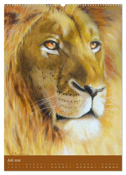 gemalte Tier-Persönlichkeiten (CALVENDO Premium Wandkalender 2026)