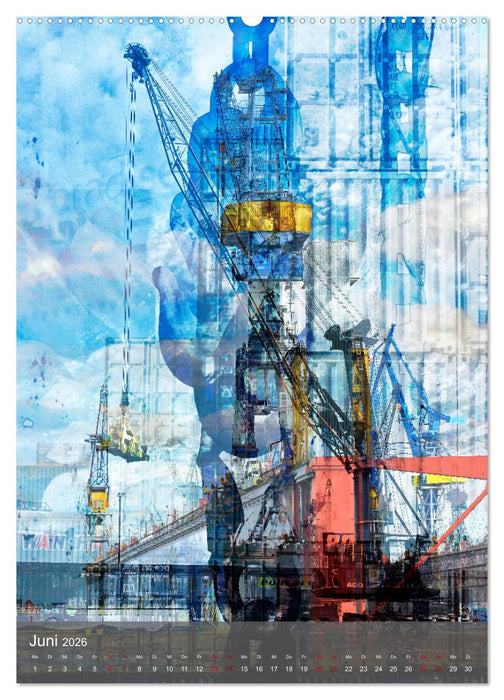 Hamburger HafenArt (CALVENDO Wandkalender 2026)