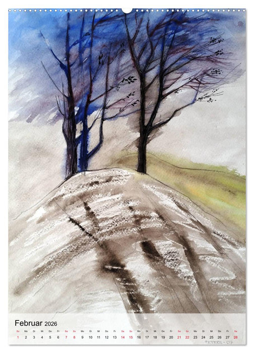 Fantasiebäume (CALVENDO Premium Wandkalender 2026)