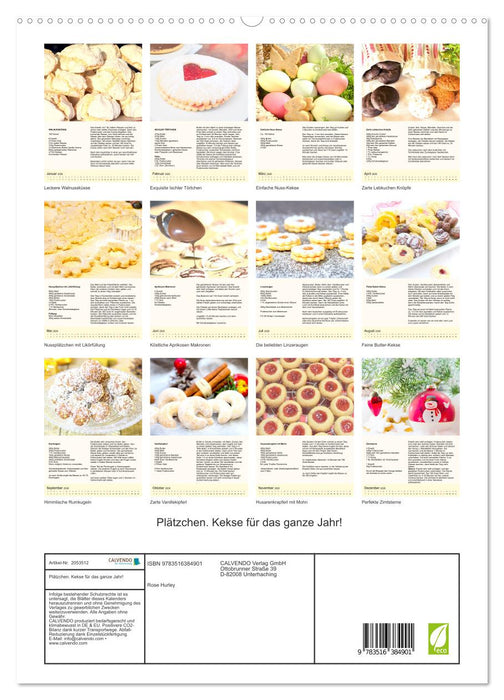 Plätzchen. Kekse für das ganze Jahr! (CALVENDO Premium Wandkalender 2026)