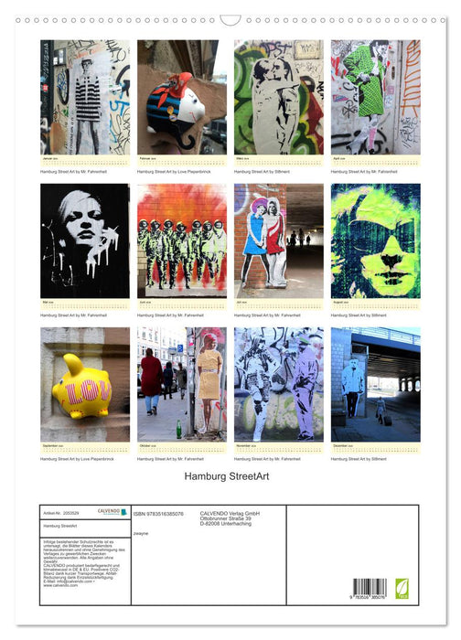 Hamburg StreetArt (CALVENDO Wandkalender 2026)