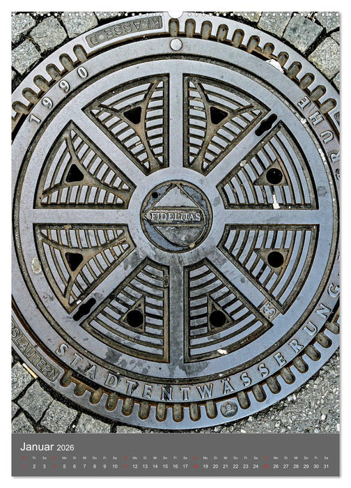 Gullydeckel (CALVENDO Wandkalender 2026)