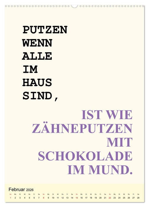 Sprüche-Kalender. Lustiges für die Familie! (CALVENDO Wandkalender 2026)