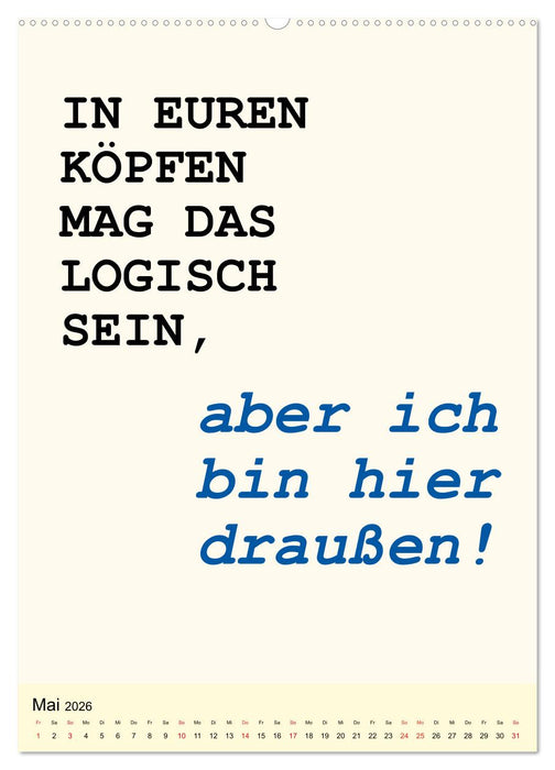 Sprüche-Kalender. Lustiges für die Familie! (CALVENDO Wandkalender 2026)