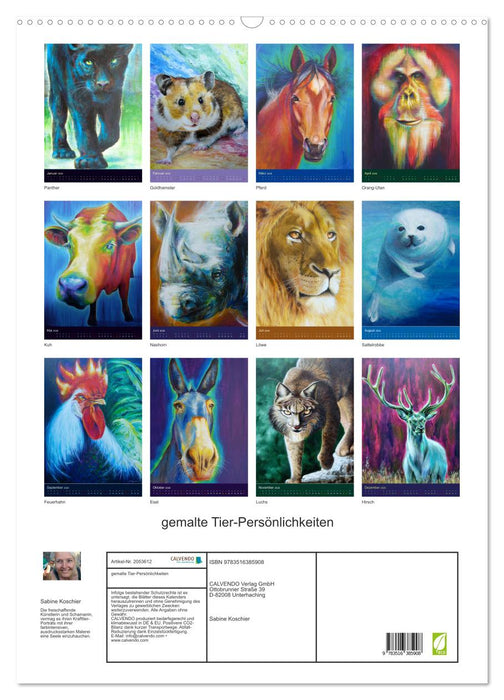 gemalte Tier-Persönlichkeiten (CALVENDO Wandkalender 2026)