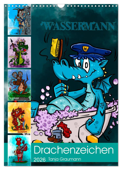 Drachenhoroskop 2026 (CALVENDO Wandkalender 2026)