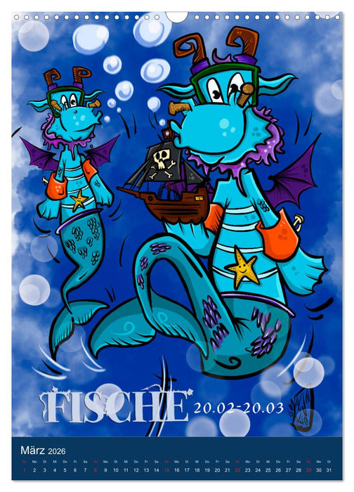 Drachenhoroskop 2026 (CALVENDO Wandkalender 2026)