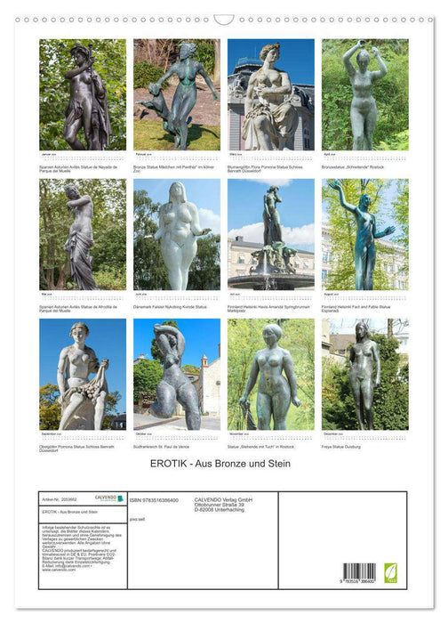 EROTIK - Aus Bronze und Stein (CALVENDO Wandkalender 2026)