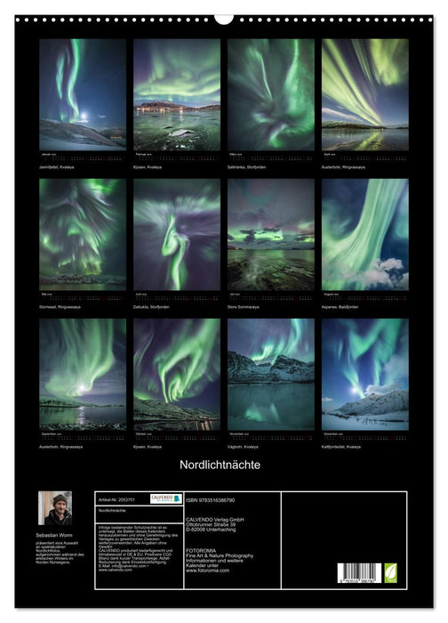 Nordlichtnächte (CALVENDO Wandkalender 2026)